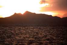 Sunset in Tobago Cays