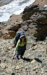 Betsy on Scree Slope