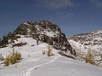 Sid heading north on the ridge