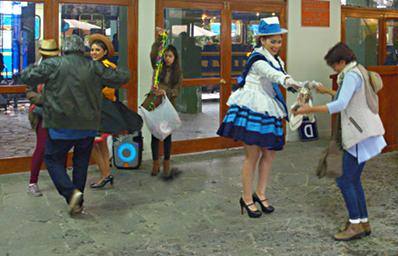 Machu Picchu Train Stn Dancers