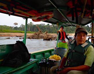 Tambopata Boatman Victor Logs