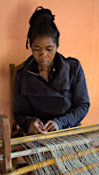 Ambalavao Silk Setting Up Loom