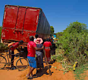 Ambola Truck Broken Down Zebu Cart