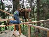 Gary working on Tree House