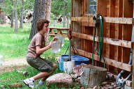 Huon filling water pitchers