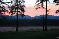 Sunset from Lodges on Seeley Lake