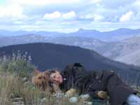 Ride/hike to top of Ovando Mountain, September 2004