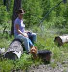 Lynde and Simon, North Fork Trailhead