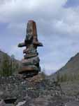 Boulder field cairn