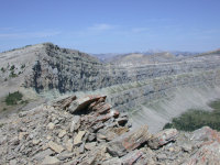 Chinese Wall looking north from Haystack Mtn