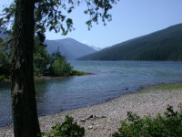 Big Salmon Lake looking West from Outlet