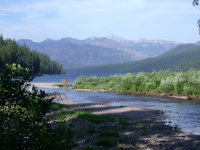 Big Salmon Lake looking East from Inlet