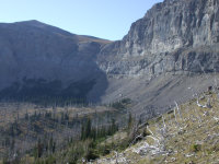 Scapegoat Mountain break in Wall