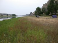 Camp near LaBarge Rock