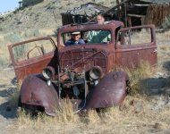 Carol and Gary in old car