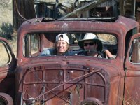 Trudy and Ian in old car