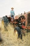 Anne on old Tractor