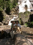 Ian, Trudy, and Indy at Morrell Falls