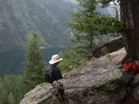 Ian at Glacier Lake overlook