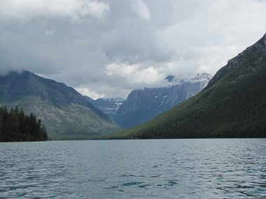 Looking up the lake