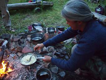 Andrea Cooking Hash Browns