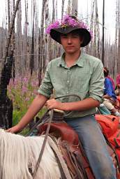 Adin wearing his Fireweed Hat