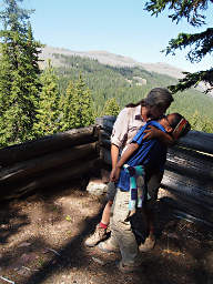 Andrea and Zia at Charlie Young's Cabin