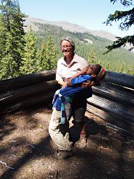 Andrea and Zia at Charlie Young's Cabin