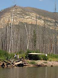 Silver Lining Set up for Shade, South Fork Flathead