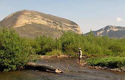 Gary Fishing on South Fork Flathead Country