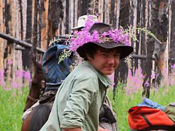 Adin and his Fireweed decorated hat