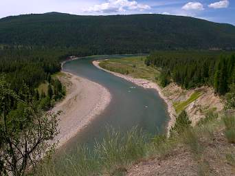 South Fork Flathead below Spotted Bear Ranger Station