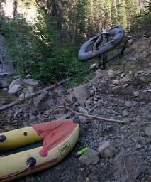 Youngs Cr Canyon Log Portage