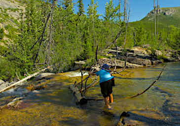 Jack and Log above Falls