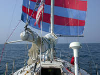 Malakii, Spinnaker from Stern Rail