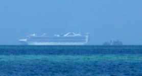 Cruise Ship passing English Cay