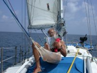 Hammock on the foredeck