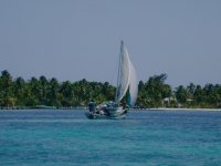 Local fishing boat at Southwater Cay