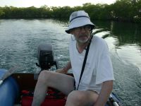 Dave in dink, Lagoon Cays