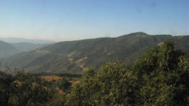 Mexican countryside, road going over mountains