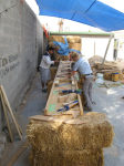 Mani and Erin making trusses