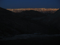 Juarez and El Paso by night