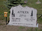 Dad's and Mom's combination tombstone