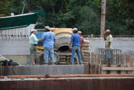 Concrete work on the new travel lift