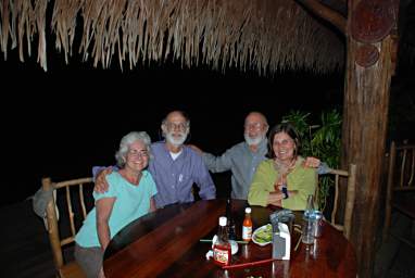 Dona, Gary, Bob and Jennifer at Viajeros for dinner