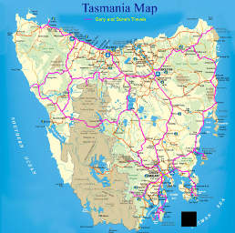 Tasmania map