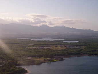 Honolulu from airplane