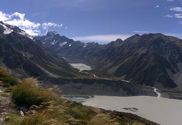 Alps Mt Cook Hooker Lk Mueller Lk