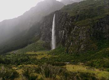 Alps Waterfall Rob Roy Glacier