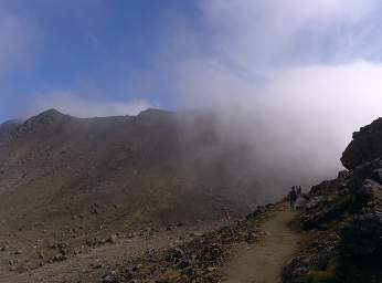 Tongariro People Ahead In Mist